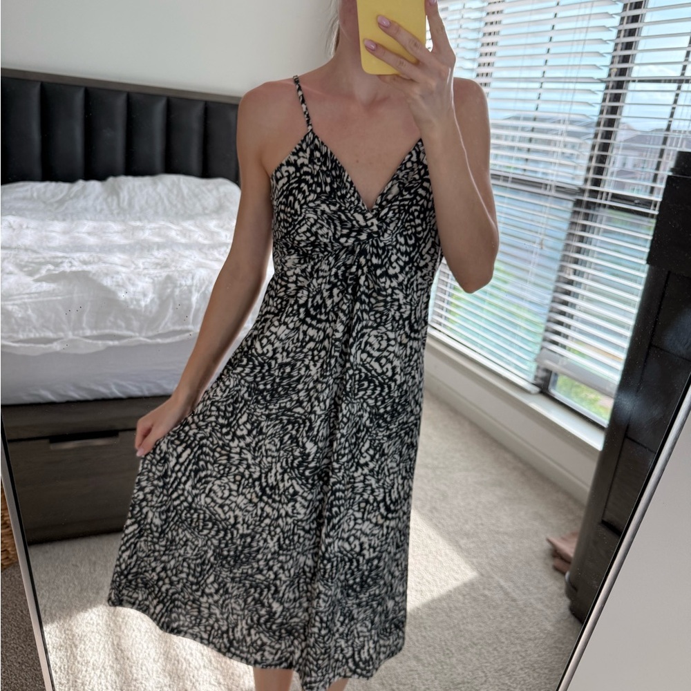 Elegant Black and White Women's Dress